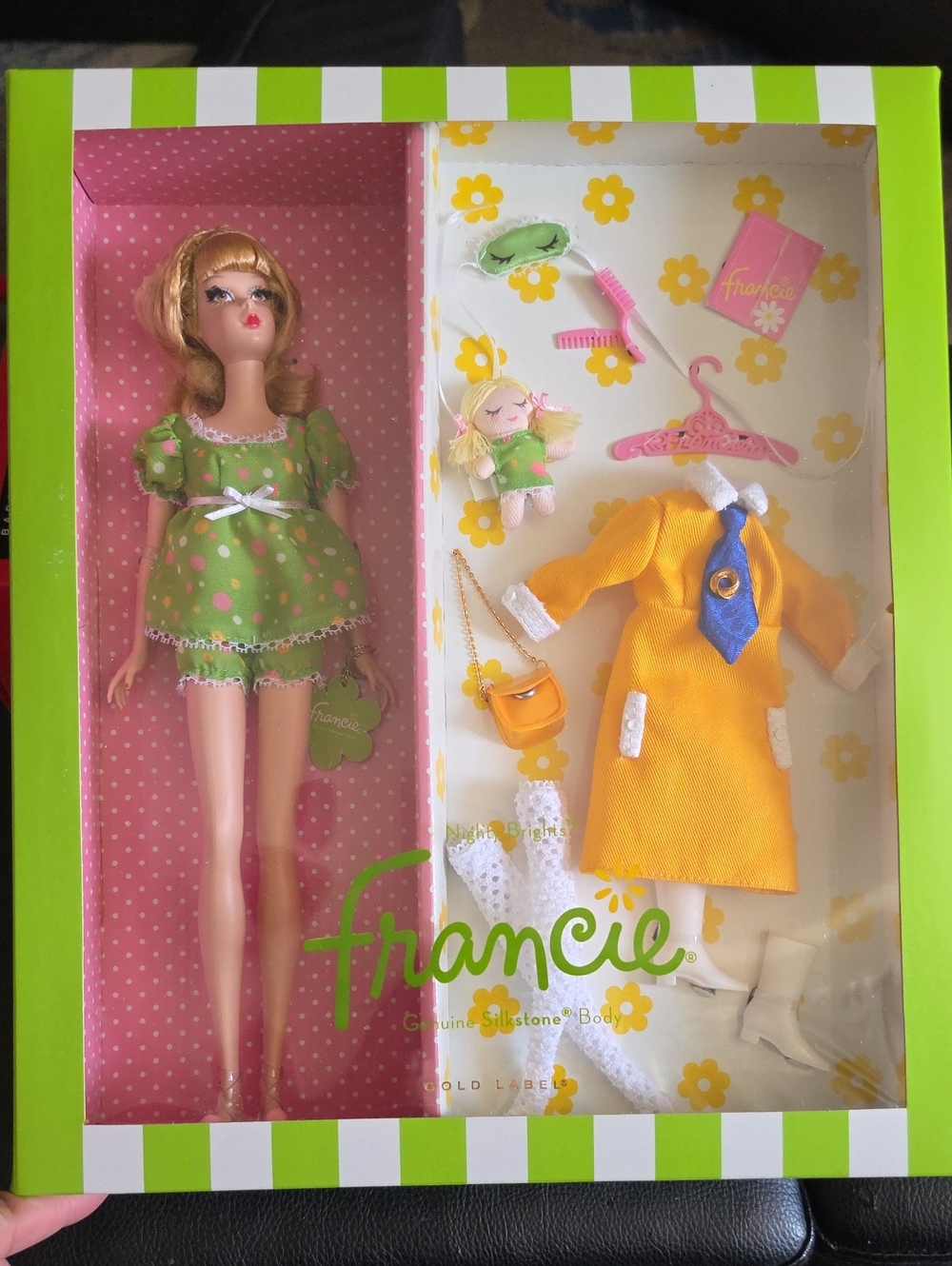 Barbie Francie Doll Outfit Set in Green, Yellow and Pink